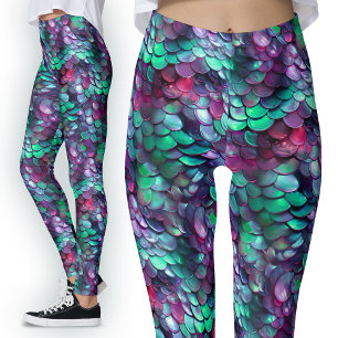 Fantasy Dragon Schalen Fantasie Zeemeermin Leggings