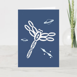 Fantasy Dragonfly and OuterSpace Rift, blue, white Kaart