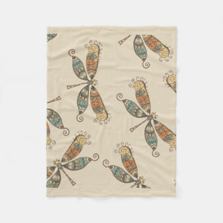 Fantasy Dragonfly Fleece Deken