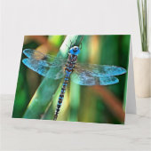 Fantasy Dragonfly in Turquoise en Black Bedankkaart (Voorkant)