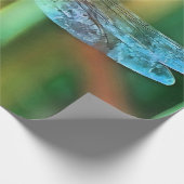 Fantasy Dragonfly in Turquoise en Black Cadeaupapier (Hoek)