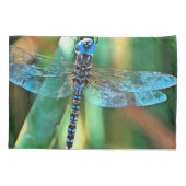 Fantasy Dragonfly in Turquoise en Black Kussensloop (Achterkant-Links)