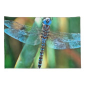Fantasy Dragonfly in Turquoise en Black Kussensloop (Achterkant-Rechts)
