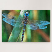 Fantasy Dragonfly in Turquoise en Black Legpuzzel (Horizontaal)