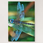 Fantasy Dragonfly in Turquoise en Black Legpuzzel (Verticaal)