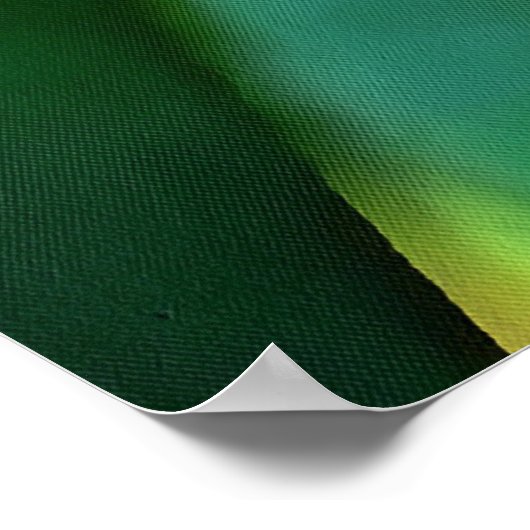 Fantasy Dragonfly in Turquoise en Black Poster (Hoek)