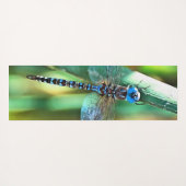 Fantasy Dragonfly in Turquoise en Black Yogamat (Achterkant (horizontaal))