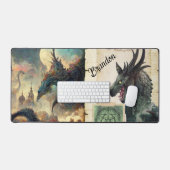 Fantasy Dragons gepersonaliseerd Bureaumat (Keyboard & Muis)