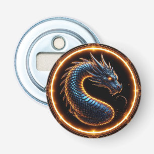 ✨ Fantasy Draken Crest Ring Frame Embleem ✨ Button Flesopener