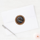 ✨ Fantasy Draken Crest Ring Frame Embleem ✨ Ronde Sticker (Envelop)