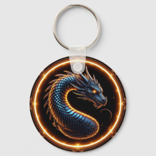 ✨ Fantasy Draken Crest Ring Frame Embleem ✨ Sleutelhanger