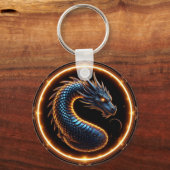 ✨ Fantasy Draken Crest Ring Frame Embleem ✨ Sleutelhanger (Voorkant)