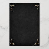 Fantasy Draken Huwelijk Folie Uitnodiging (Achterkant)