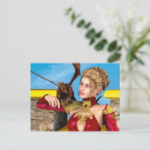 Fantasy Draken Prinses Digitale Kunst Briefkaart (Staand voorkant)