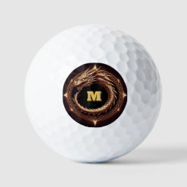 🐉 Fantasy Draken Ring Frame Aangepaste Initiële B Golfballen