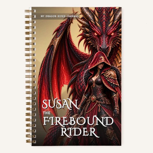 Fantasy Drakenruiter Mythisch Avontuur Notitieboek (Voorkant)