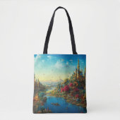 Fantasy Dreamland Schilderachtig Canvas tas (Voorkant)