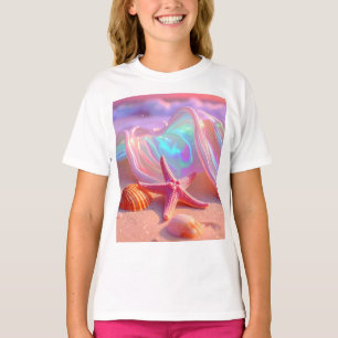 Fantasy Droomstrand Met Mooie Roze Zeester T-shirt