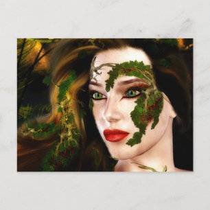 Fantasy Dryad van het bos Briefkaart