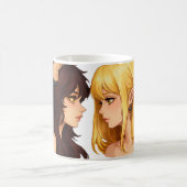 Fantasy Duo Art Mug – Horned Goddess & Elf Girl Il Koffiemok (Center)