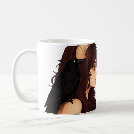 Fantasy Duo Art Mug – Horned Goddess & Elf Girl Il Koffiemok (Links)