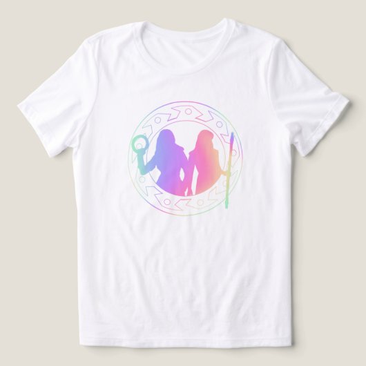 Fantasy Duo Silhouette T-shirt – Mystiek pastel (Design voorkant)