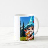 Fantasy Dwerg Kat  Koffiemok (Voorkant rechts)