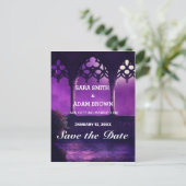 Fantasy East Arabian Nights Balcony Save the Date Aankondigingskaart (Staand voorkant)