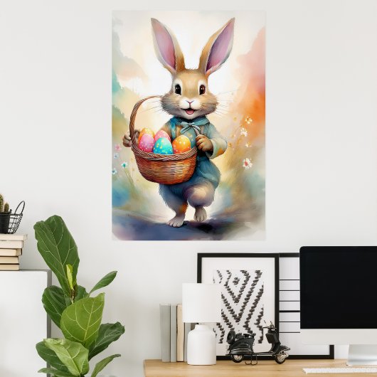 Fantasy Easter Bunny Poster (Thuiskantoor)