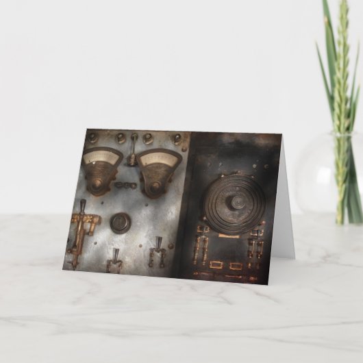 Fantasy - Een eerbetoon aan Steampunk Feestdagen Kaart (Voorkant)