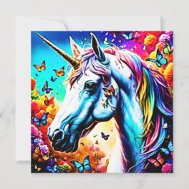Fantasy Eenhoorn Design Feestdagenkaart