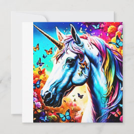 Fantasy Eenhoorn Design Feestdagenkaart