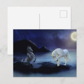 Fantasy Eenhoorn Hippocampus Mythisch Zee Wezen Briefkaart (Voorkant / Achterkant)