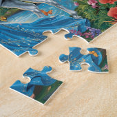 Fantasy Eenhoorn Prinses Kasteel Flamingo Kunst Legpuzzel (Zijkant)