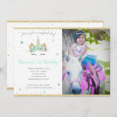 Fantasy Eenhoorn Uitnodiging 7X5 (Voorkant / Achterkant)