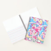 Fantasy Eenhoorn Wolk Kinderen Schets/Oefen Custom Notitieboek (Binnen)