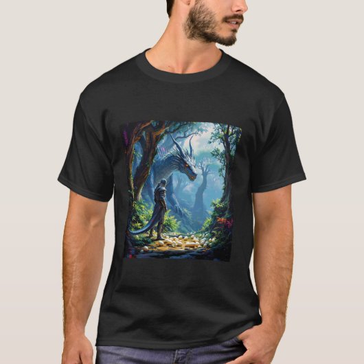 Fantasy Eieren Drakenridder T-shirt (Voorkant)