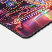 Fantasy Electro Neon Glas Gitaar Digitale Kunst Bureaumat (Hoek)