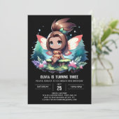 Fantasy Elegant Fairy Verjaardag Kaart (Staand voorkant)