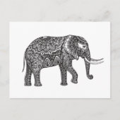 Fantasy Elephant Doodle Briefkaart (Voorkant)