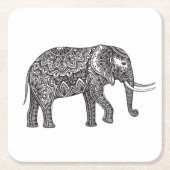 Fantasy Elephant Doodle Kartonnen Onderzetters (Voorkant)