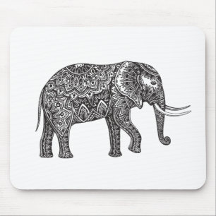 Fantasy Elephant Doodle Muismat