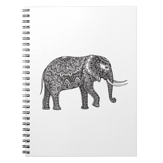 Fantasy Elephant Doodle Notitieboek (Voorkant)