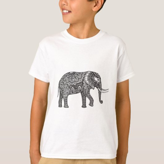 Fantasy Elephant Doodle T-shirt (Voorkant)