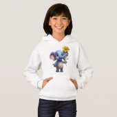 Fantasy Elephant Girl's T-shirt (Voorkant volledig)