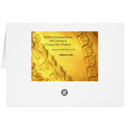 Fantasy Elephant Statue in Chiang Mai, Thailand (Achterkant Horizontaal)