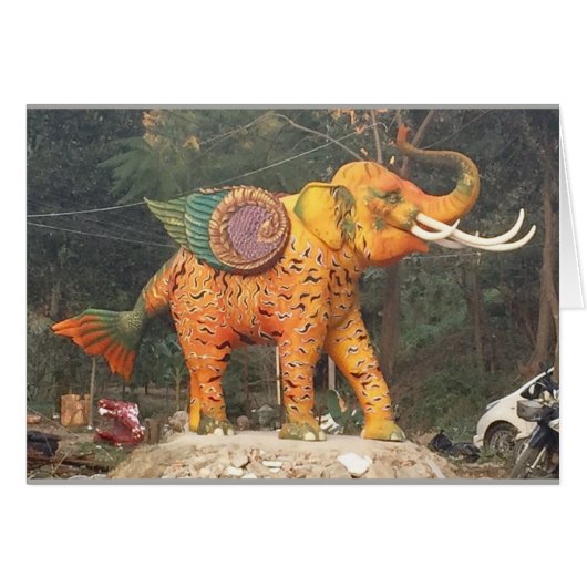 Fantasy Elephant Statue in Chiang Mai, Thailand (Voorkant Horizontaal)