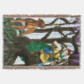 Fantasy Elf Boogschutter Vizsla Hond Betoverd Bos Deken (Voorkant)