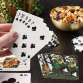 Fantasy Elf Boogschutter Vizsla Hond Betoverd Bos Pokerkaarten (Insitu)