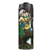 Fantasy Elf Boogschutter Vizsla Hond Betoverd Bos Thermosbeker (Voorkant)